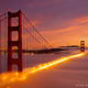 Illustration for article titled The Golden Gate Bridge looks like a bright streak of fire in fog